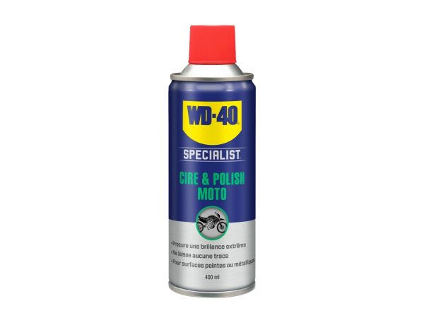 WD-40 Cire Et Polish SPECIALIST MOTORBIKE, aérosol 400 Ml Pour Polissage
